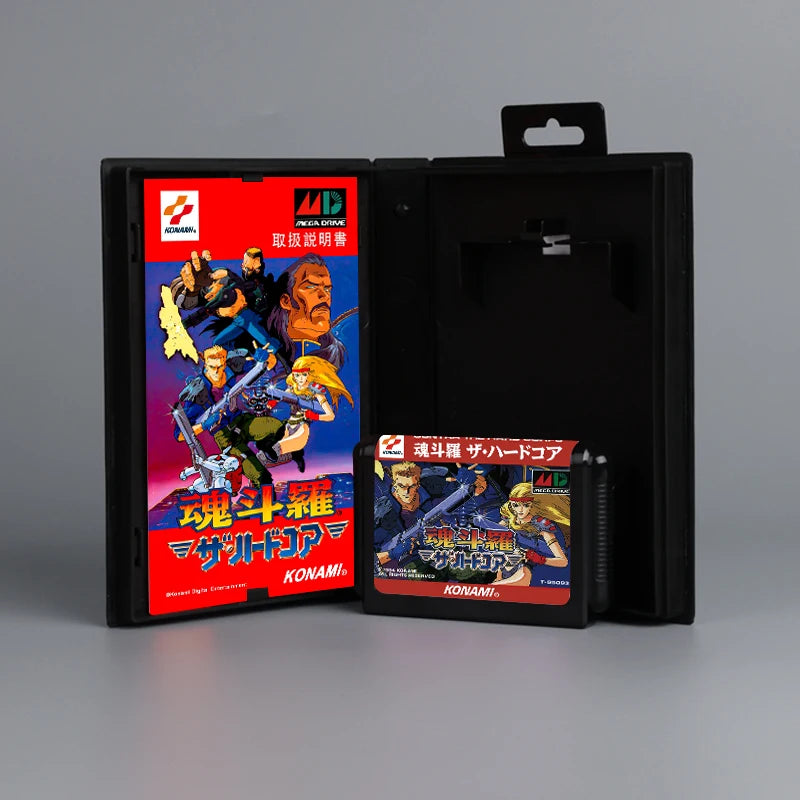 (aka Probotector) Contra Hard Corps JAP cover 16bit MD game card with box with manual for Sega Genesis Megadrive console