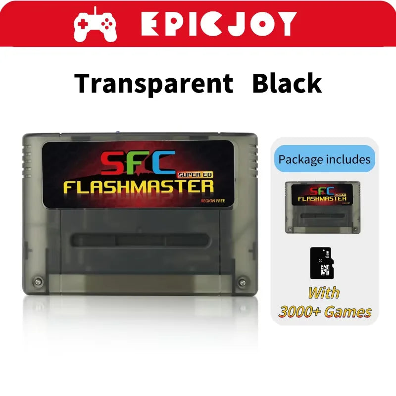 Super SFC Game Card 3000 in 1 With 8GB TF Card For Nintendo SNES SFC Game Console Compatible With original US,EU&JP Consoles