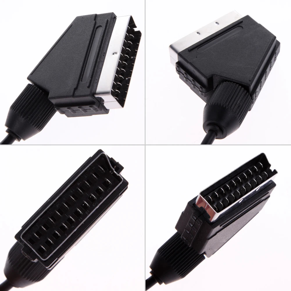1.8m RGB Video AV A/V TV Scart Cable For Nintendo NES N64 SNES Stereo Audio Video Cord Wire for NGC NTSC Gamecube Game Console