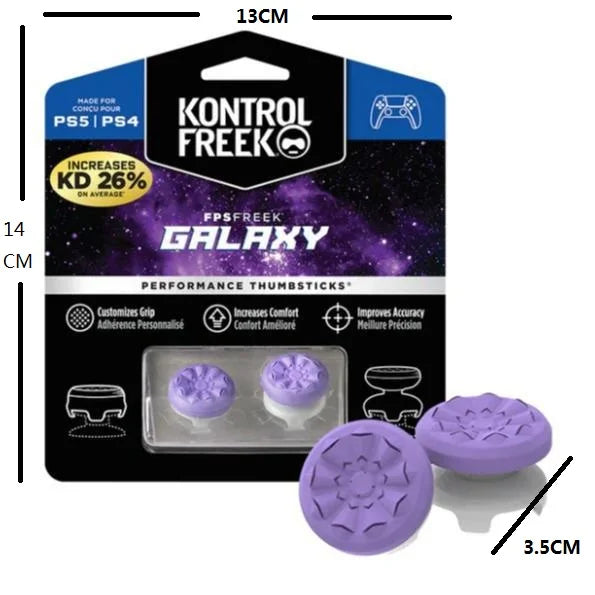 KontrolFreek FPS Freek Galaxy for PS4 High-Rise Analog Stick PS5 Controller | Performance Thumbsticks Game Joystick Silicone Cap