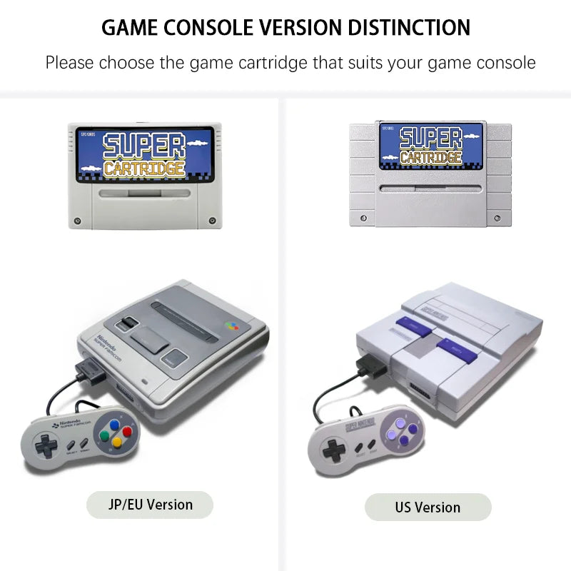 SNES 1000 in 1 SFC Game Cartridge Flash Card For Super Famicom 16 bit US/EU/JP Version Video Game Console With 4G Card