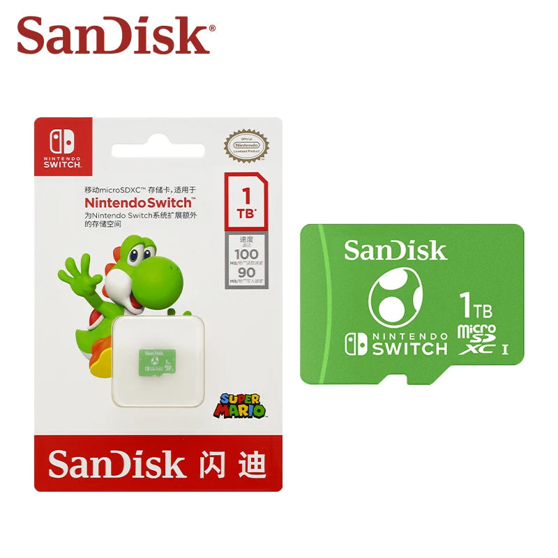 SanDisk Micro sd memory card 64GB microSDXC For Nintendo Switch game Storage128GB 256GB Up to100Mb/s 512GB Switch Memory Card
