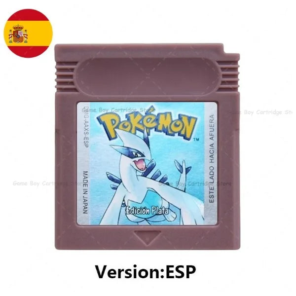 GBC Pokemon Cartridge Bundle Red/Blue/Crystal/Gold/Silver/Yellow/Green with Multi-Language
