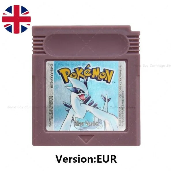 GBC Pokemon Cartridge Bundle Red/Blue/Crystal/Gold/Silver/Yellow/Green with Multi-Language
