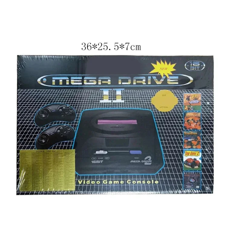 Retro Game Console Mega Drive 2 MD Home Entertainment Party Games 16-Bit Card Insertion with AV Interface Compatible with CRT
