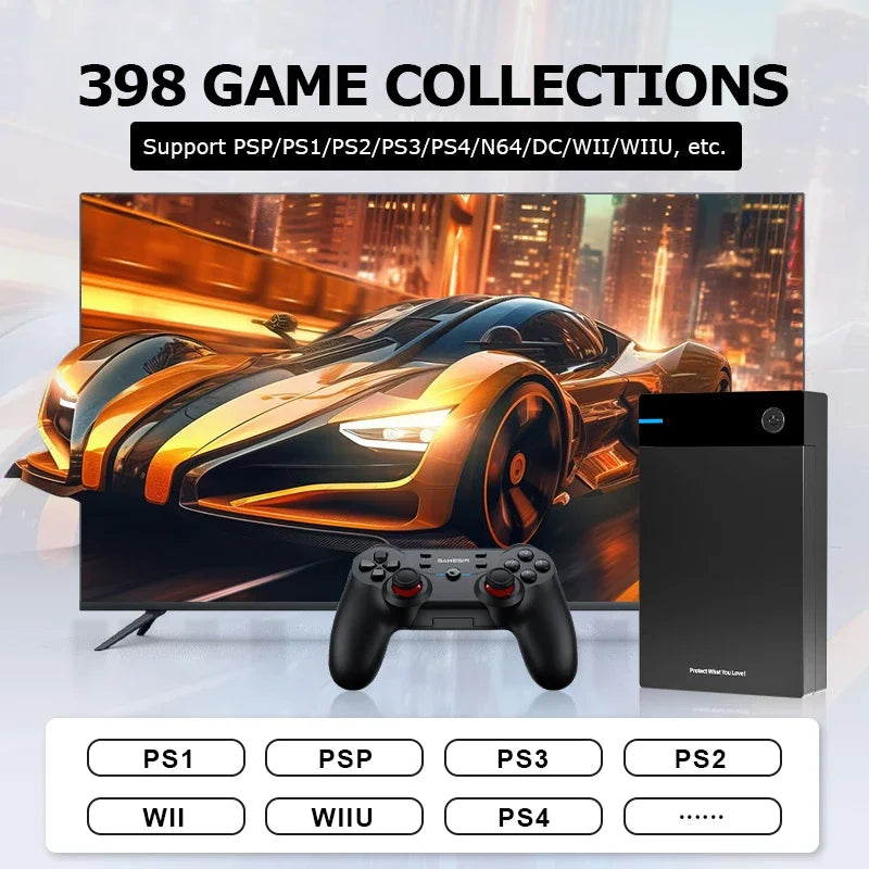 12T Hyperspin External Hard Drive With 100000+ Retro Games For PS3/PS2/PS1/PSP/SS/X BOX/Game Cube/WII Portable HDD For Windows
