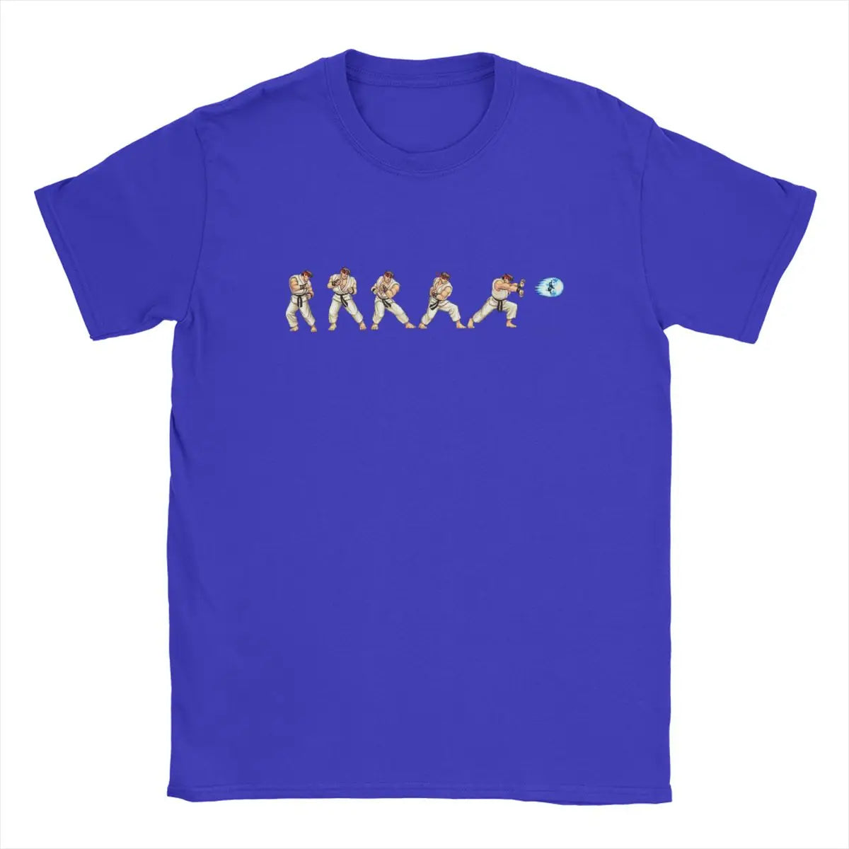 Street Fighting T Shirt Fighters II RYU HADOKEN Men Game Funny Harajuku Tees Short Sleeve Crew Neck T-Shirt Pure Cotton Present