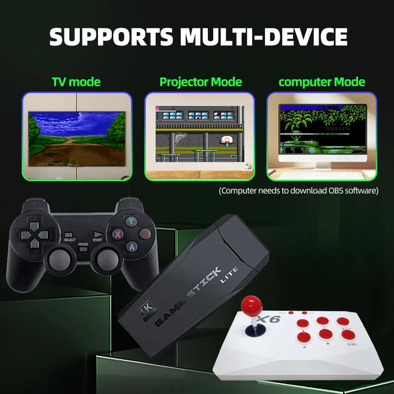M15 Video Game Console 4K Game Stick Built-in 41000 Retro Games For PS1 NES Mame SNES SEGA Everdrive 15+Emulator Save/Search/Add