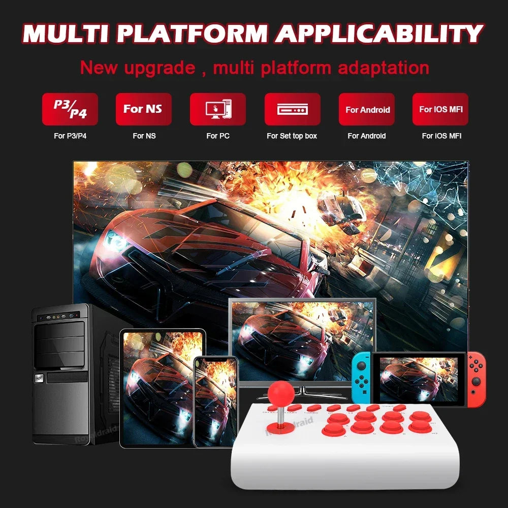 Y02 Arcade Joystick Rocker For PS4/Xbox One/Switch OLED/Androd/iOS Wired Wireless Street Fighter Control w Macro/Turbo Function