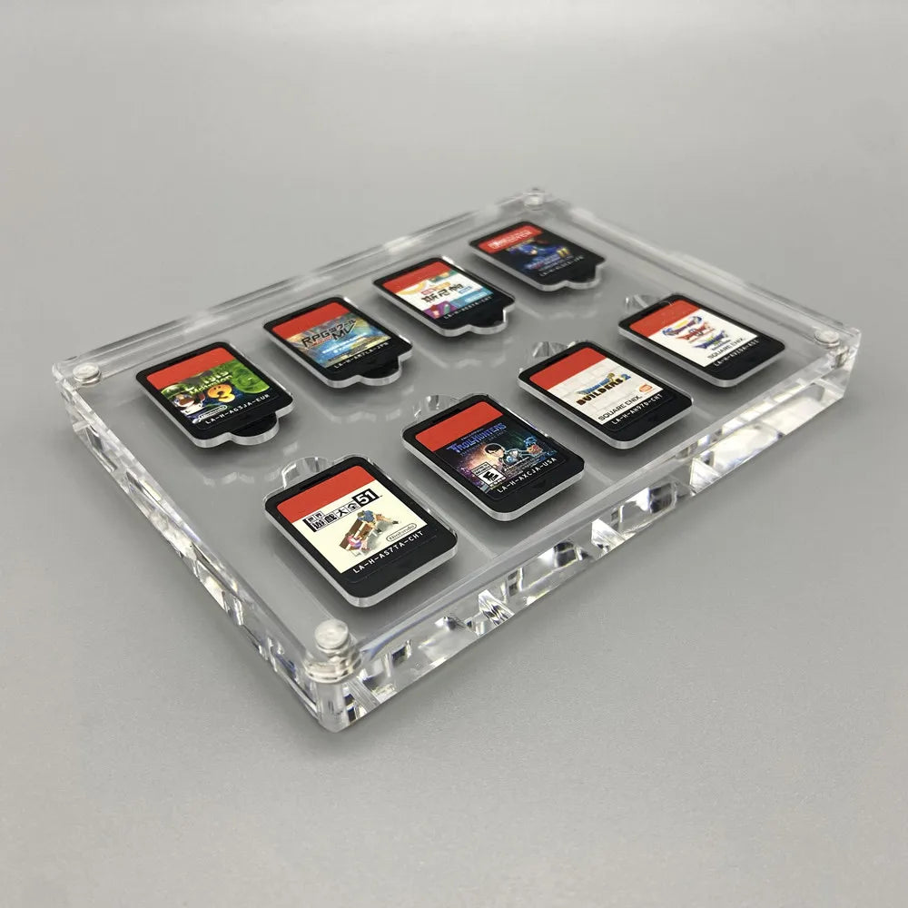 High transparency Acrylic Magnetic suction cover Games Storage Box Hard Shell cartridge Case for Nintendo Switch