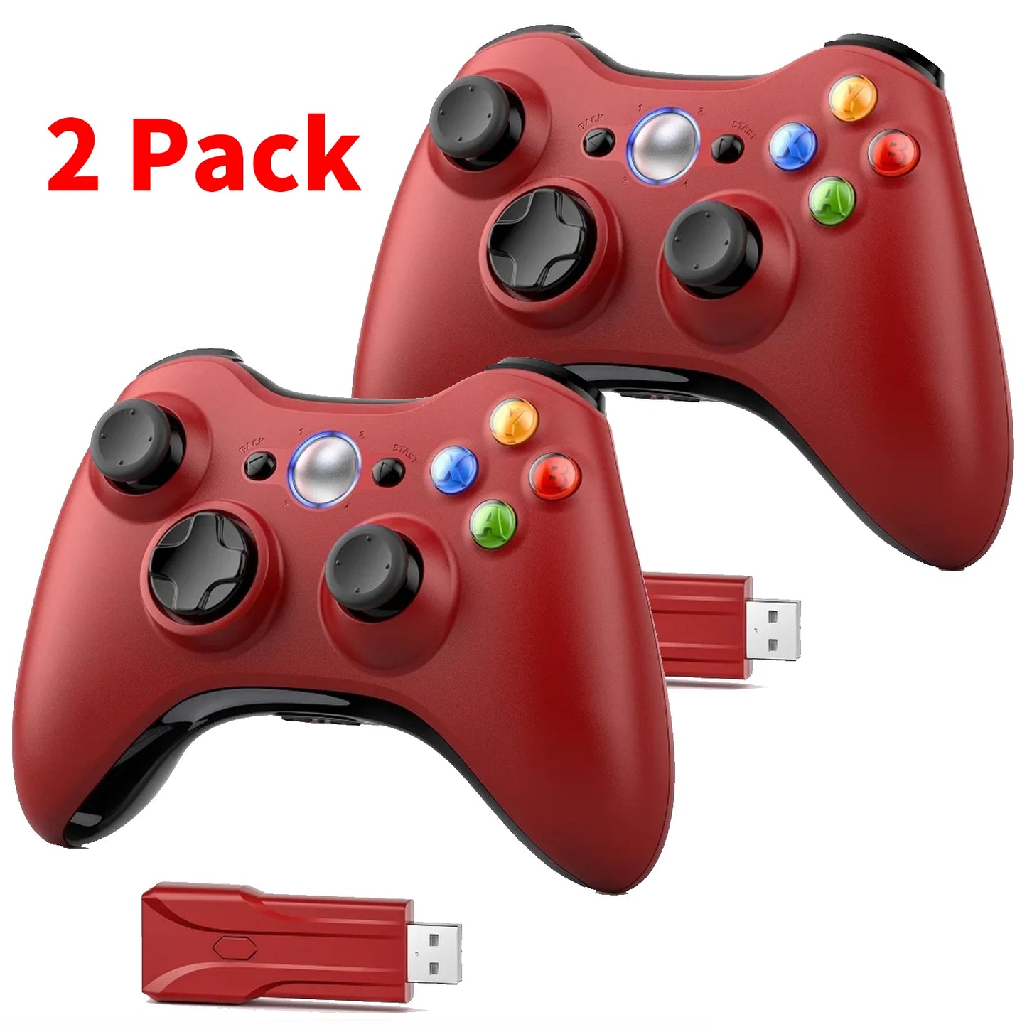 Controller for Xbox 360 Xbox 360Slim/PC Controllers 2.4G Wireless Gamepad W/ Dual Vibration Sensing Game Handle Joystick Rocker
