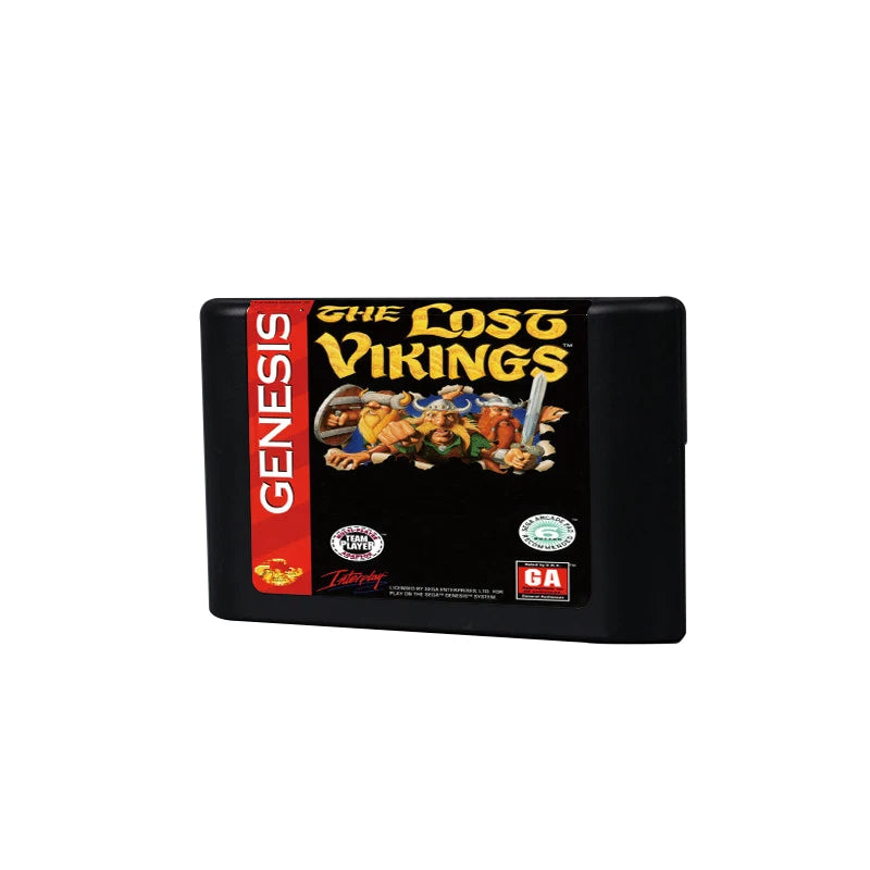 Retro Lost Vikings The 16bit game cartridge for Sega Genesis Megadrive video game consoles