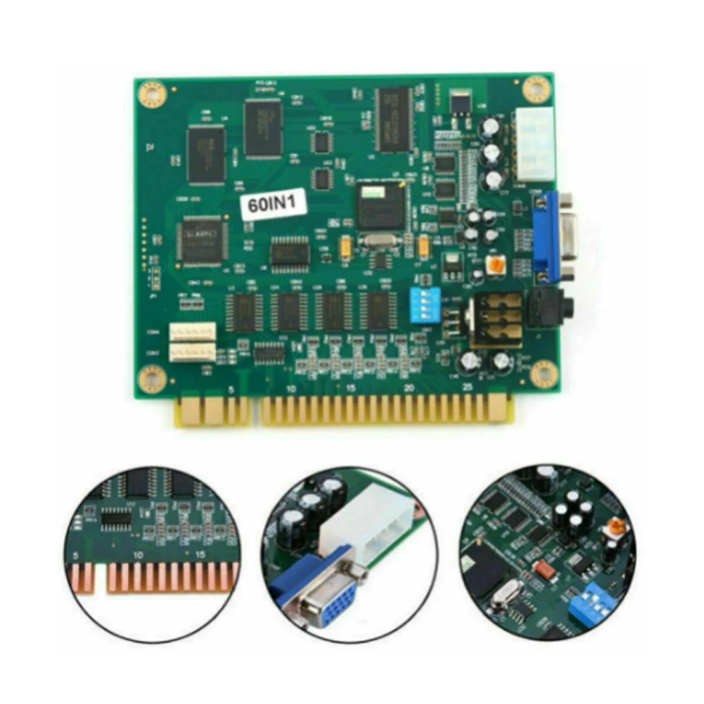 A41Z-60 In 1 Arcade Game Board Multicade PCB Board Arcade Game Board Horizontal With 28P Cable VGA Output For Jamma Arcade
