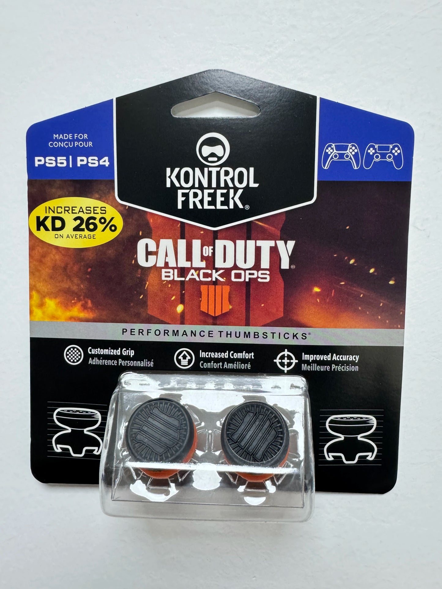 KontrolFreek FPS Freek Galaxy for PS4 High-Rise Analog Stick PS5 Controller | Performance Thumbsticks Game Joystick Silicone Cap