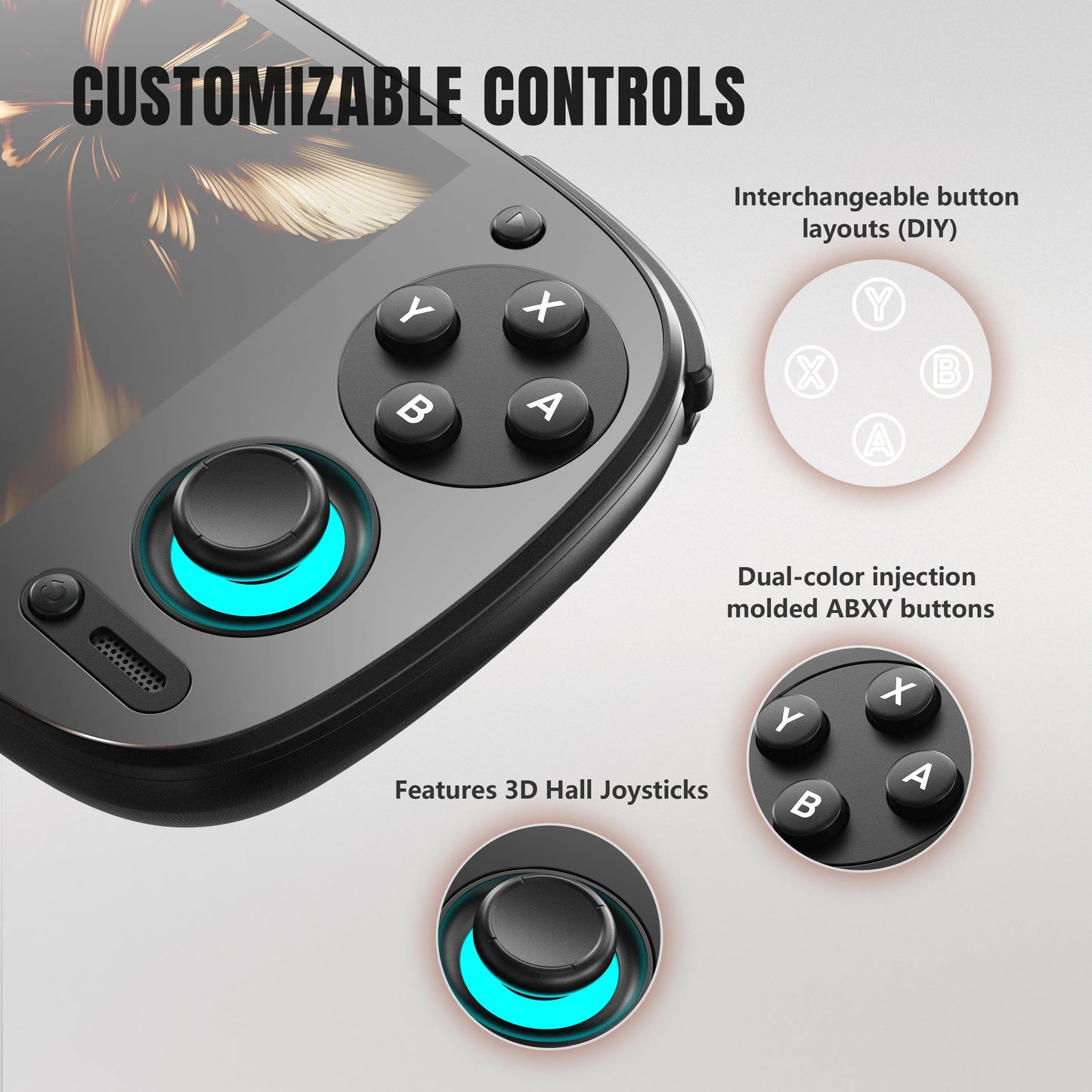 Retroid Pocket 5 Handheld Game Console 5.5'' AMOLED Screen Android13 Joystick RGB Lighting Effect Active Cooling Video Games