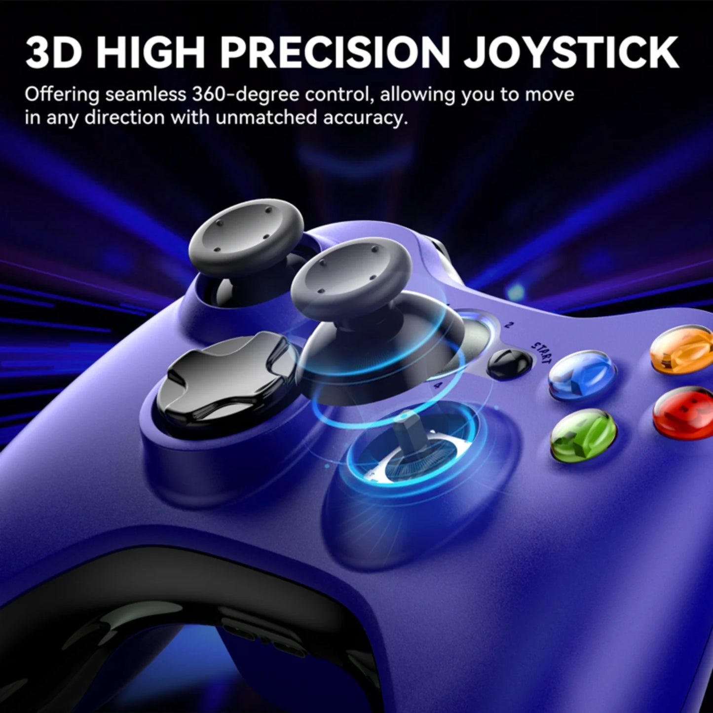 Controller for Xbox 360 Xbox 360Slim/PC Controllers 2.4G Wireless Gamepad W/ Dual Vibration Sensing Game Handle Joystick Rocker
