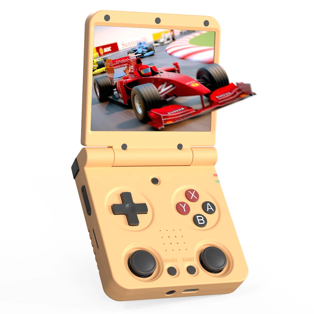 MIYOO Flip V2 Handheld Game Console 3.5Inch Childhood Classic Portable Retro Video Games Consoles Dual Analog Sticks Storage Bag