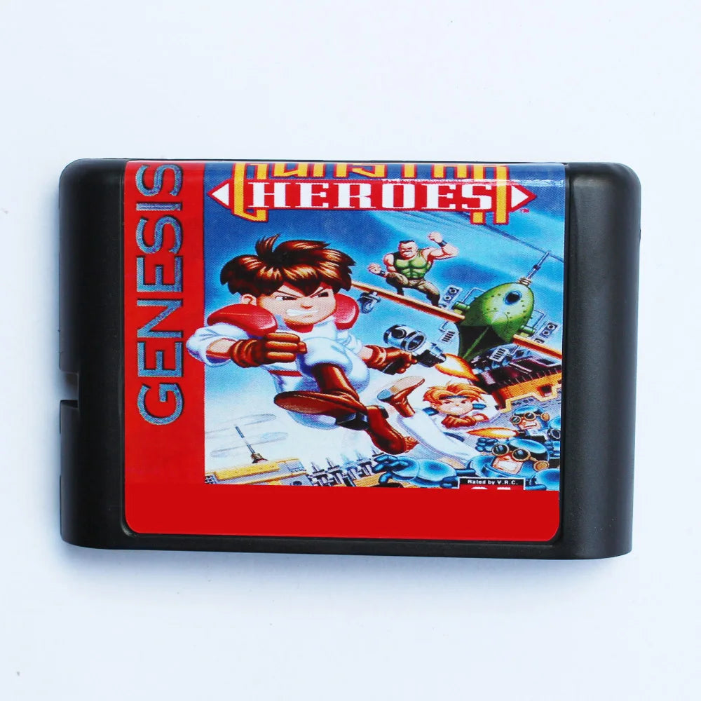 Gunstar Heroes 16bit MD Game Card For 16 Bit Sega MegaDrive Genesis Consoles
