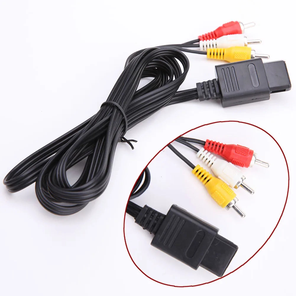 AV Audio Video A/V TV Cable Cord For Nintendo 64 N64 GameCube NGC SNES SFC Game Console Connecting line