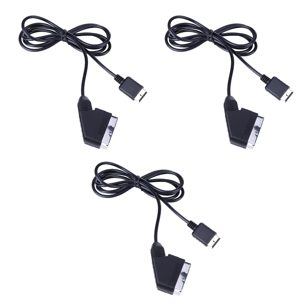 1.8m TV AV Connection Game Cord for PS1 PS2 PS3 Video Game Game Console Cable Line for Sony playstation Console RGB SCART Cable