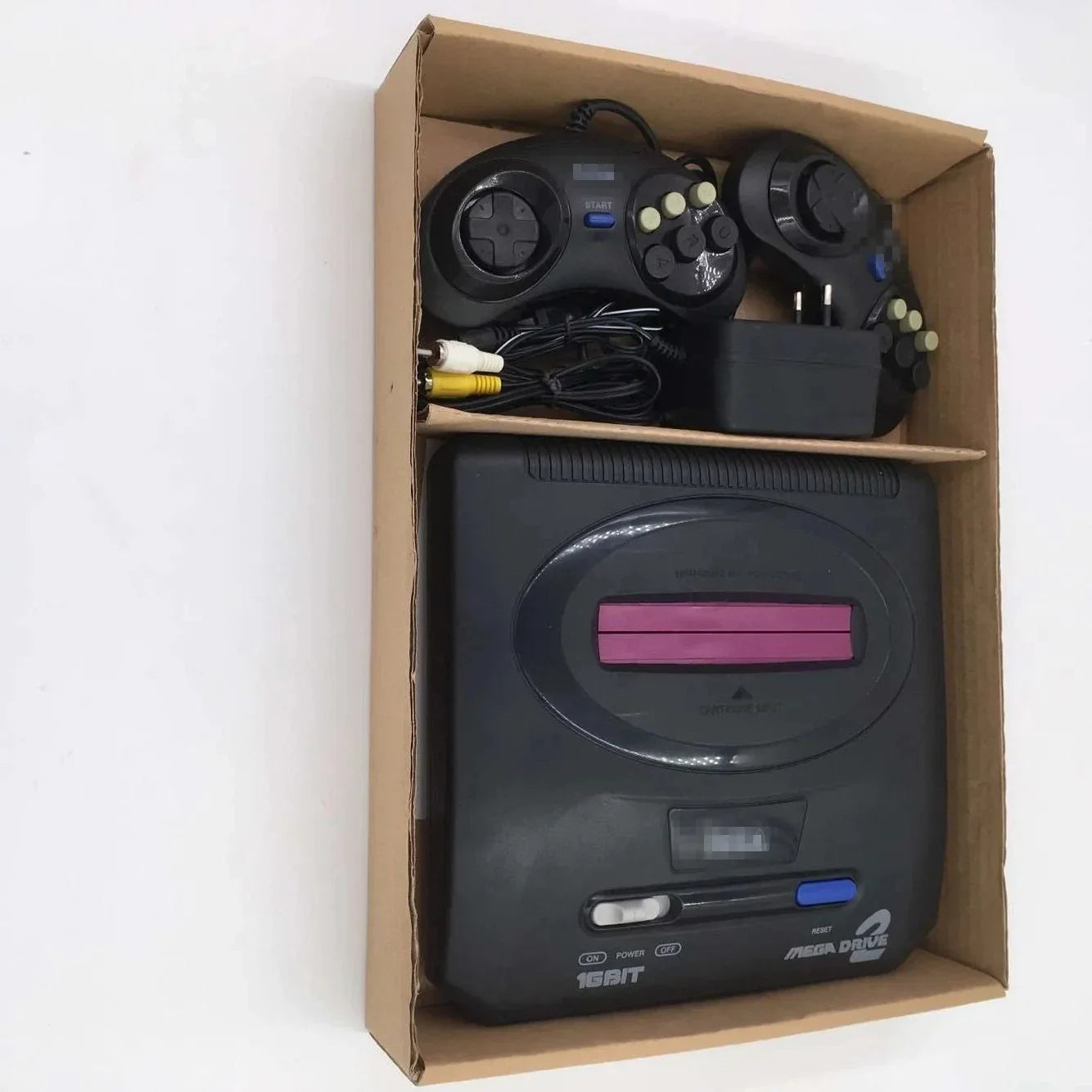 Retro Game Console Mega Drive 2 MD Home Entertainment Party Games 16-Bit Card Insertion with AV Interface Compatible with CRT