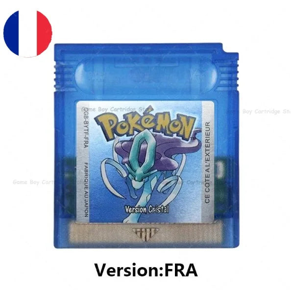 GBC Pokemon Cartridge Bundle Red/Blue/Crystal/Gold/Silver/Yellow/Green with Multi-Language