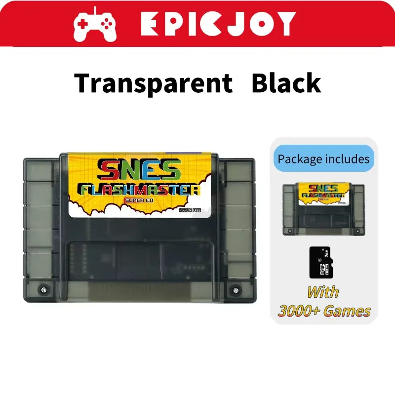 Super SNES Game Card 3000 in 1 SNES Card With 8GB TF Card For Nintendo SNES Game Console Compatible With original US Conso
