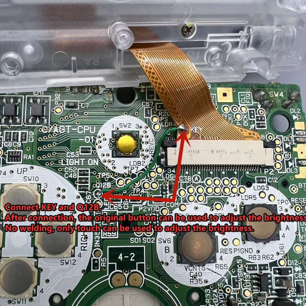 2025 high resolution IPS LCD screen for Gameboy advance SP GBASP .Original shell installation does not require shell cutting