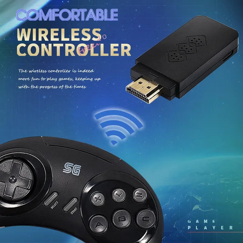 DATA FROG Wireless Game Console for Sega Genesis, Game Stick, HDMI-compatible, 900 + Game for Sega Mini/Mega Drive, 16 Bit, MD