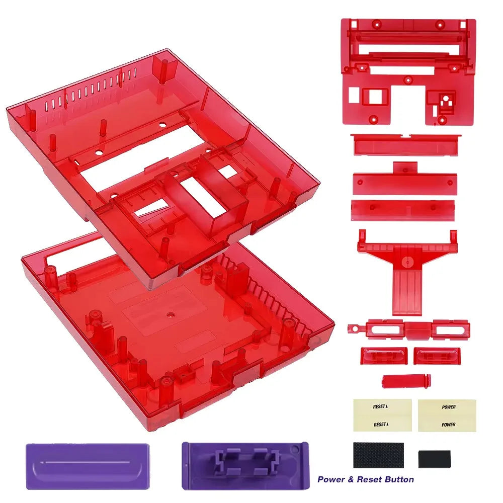 Transparent SNES Replacement Shell For Super Nintendo Entertainment System SNS-001 Retro game Console SNES Case