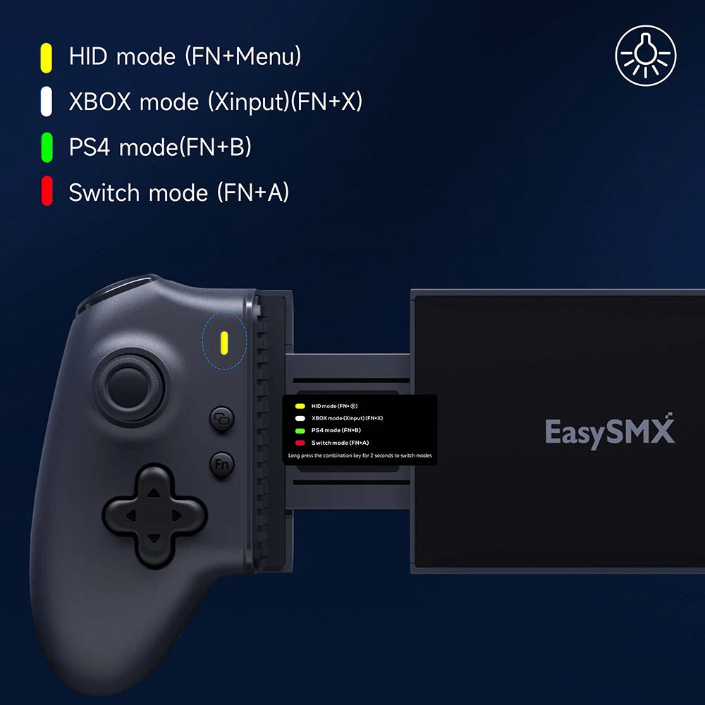 EasySMX M15 Ultimate Bluetooth Mobile Phone Controller for Android/iPhone/Cloud Gaming/Xbox Game Pass/PS Remote Play/Switch