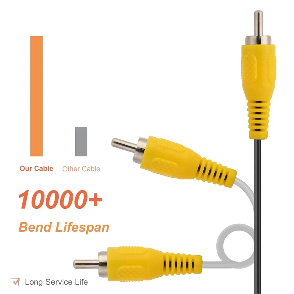 N64/Gamecube/SNES/SFC High Quality AV Cable Retro Video Game Console Accessories 1.8M/6ft TV Audio Video Composite Cable Cord