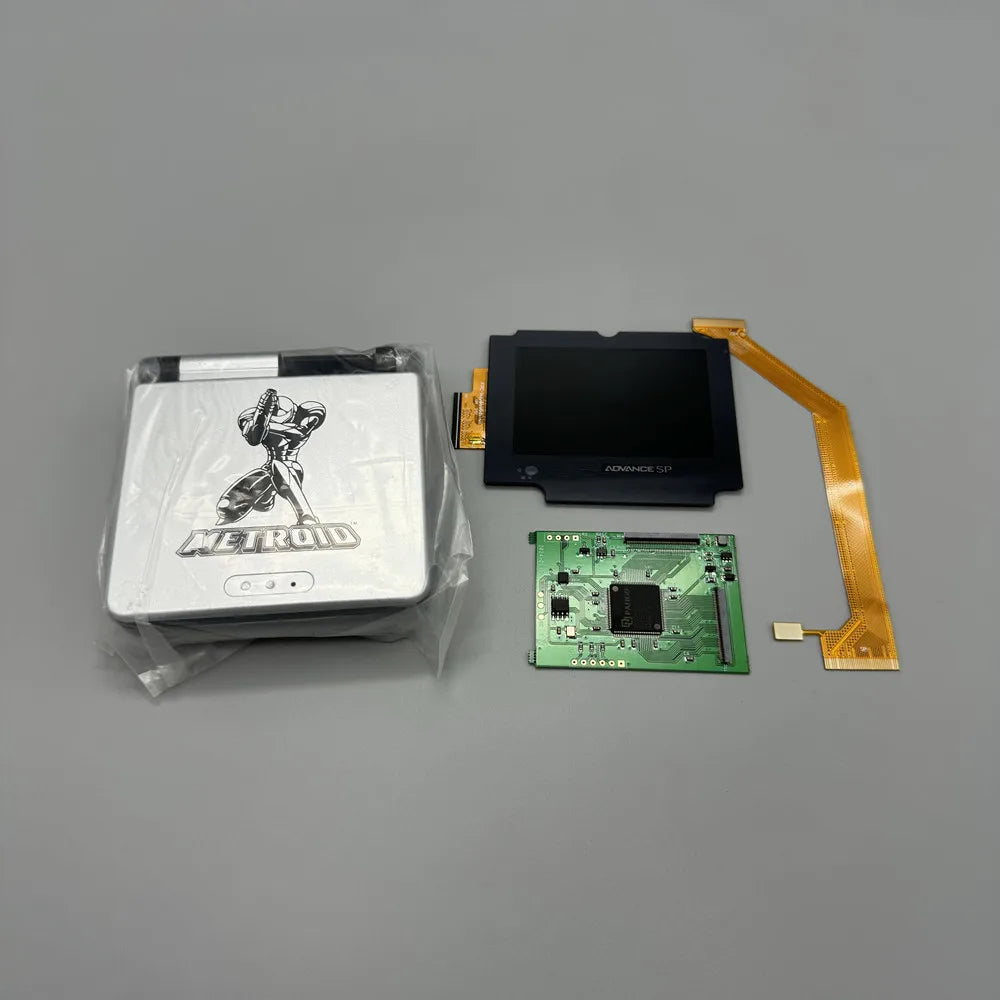 2024 new GBASP IPS LCD 2.9 "IPS high brightness LCD and shell kit for Gameboy advance SP