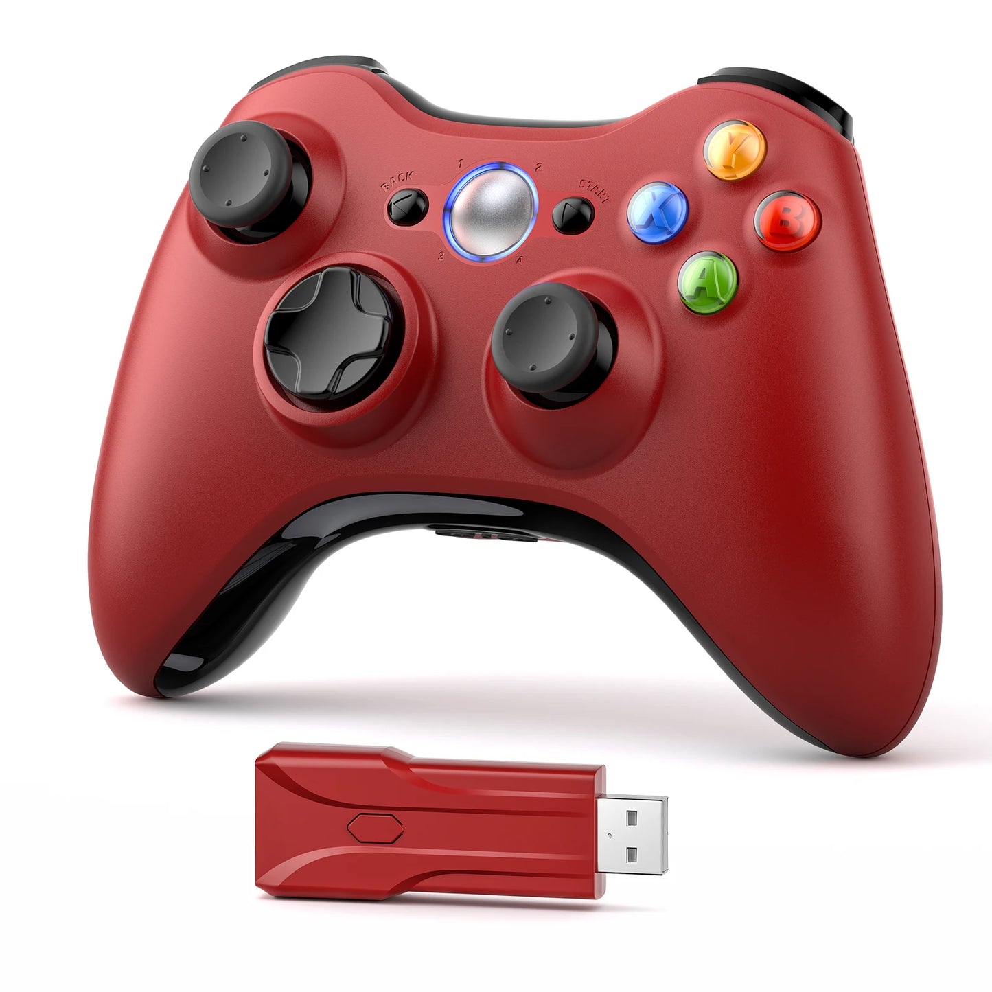 Xbox 360 Wireless Controller For Xbox 360/Slim/Elite/Winodow/PC Video Game Gamepad 6-axis Joystick Dual Vibration 2.4G Gaming