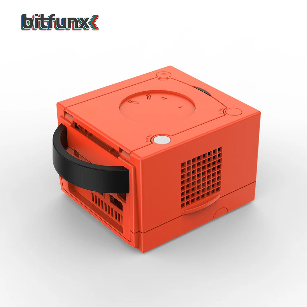Bitfunx Warm Red NGC Replacement Shell Protective Case GC Game Box for Gamecube DOL001and DOL-101 Game Console