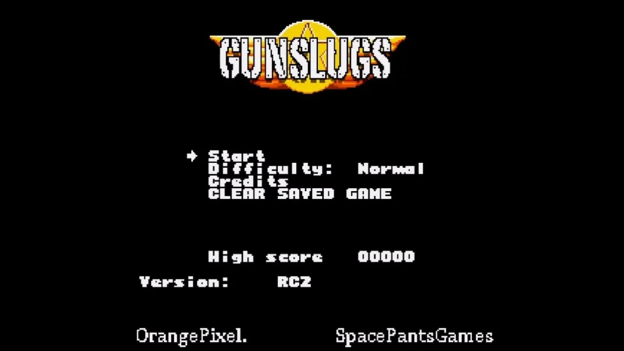 Gunslugs MD 16 Bit game card for mega drive genesis