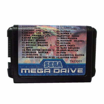 Super Game 32 In 1 16 Bit MD Game Card For Mega Drive For Genesis