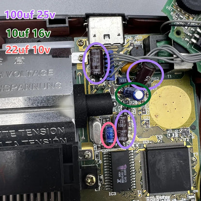 The capacitor for GameGear GG