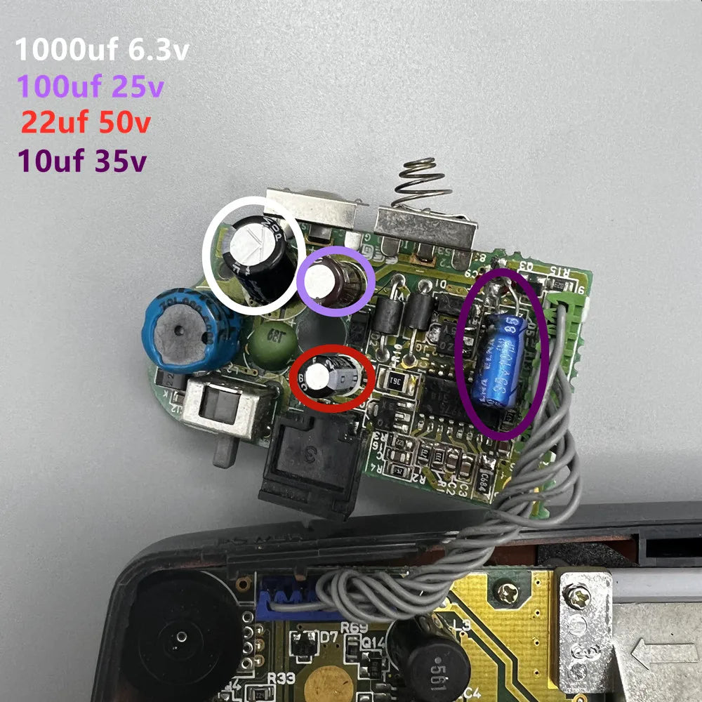 The capacitor for GameGear GG