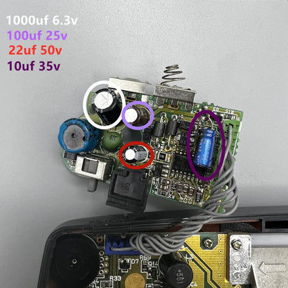 The capacitor for GameGear GG