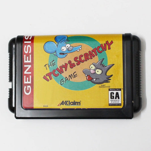 The Itchy & Scratchy Game 16bit MD Game Card For 16 Bit Sega MegaDrive Genesis Consoles