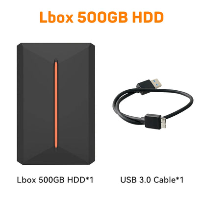 Launchbox 500GB Game Hard Drive Portable Gaming HDD with 3700+PC/3D Games for PS4/PS3/PS2/Wii/WiiU/Switch Game Console for PC