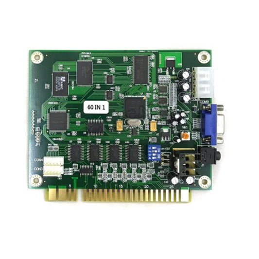 A08E-60 In 1 Multicade PCB Board  Arcade Game Board Horizontal With 28P Cable VGA Output For Jamma Arcade