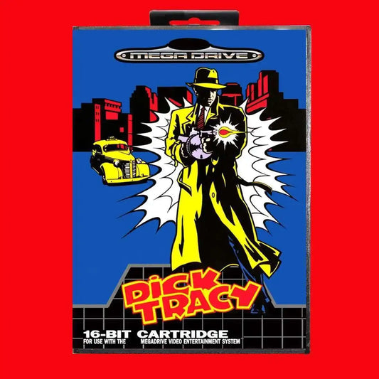 Dick Tracy 16Bit MD Game Cartridge with EUR Box for Sega Megadrive Genesis Systems