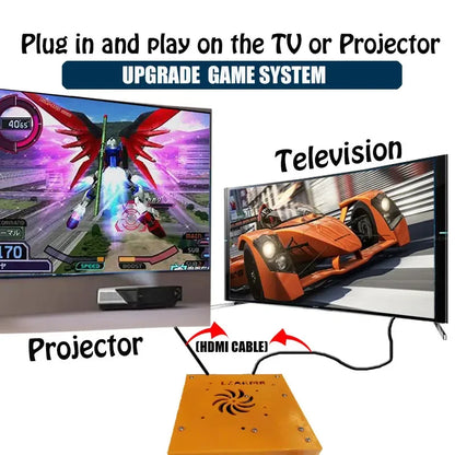 LZAKMR M8 Plug and Play Retro I3-3110M Game Console 500G HDD 70000+Games For Wii PS2 N64 PSP GameCube N64 Wireless handle