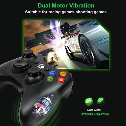 USB Wired Gamepad for Xbox 360 Windows 10/8.1/8/7 Game Handle Double Shock Games Controller Video Game Console Joystick