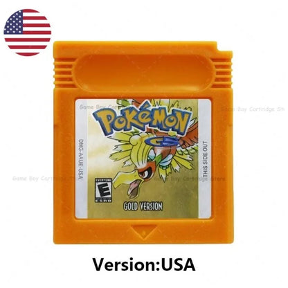 GBC Pokemon Cartridge Bundle Red/Blue/Crystal/Gold/Silver/Yellow/Green with Multi-Language
