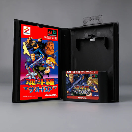 (aka Probotector) Contra Hard Corps  JAP cover 16bit MD game card with box with manual for Sega Genesis Megadrive console