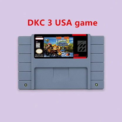 Donkey Game Country Kong 1 2 3 Competition RPG game for SNES 16 bit USA NTSC or EUR PAL Video Game Consoles Cartridge