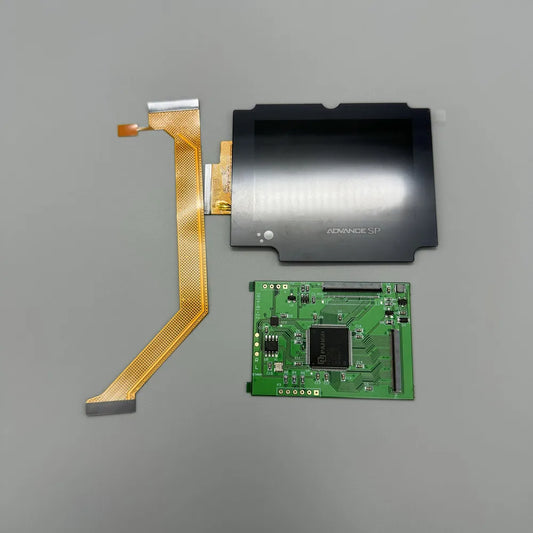 2.9"original size IPS high brightness LCD screen is suitable for Gameboy advance SP GBASP support pixel mode display